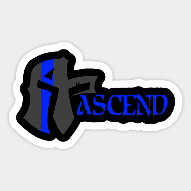 ASCEND Blue Line Sticker by Ascension Threads